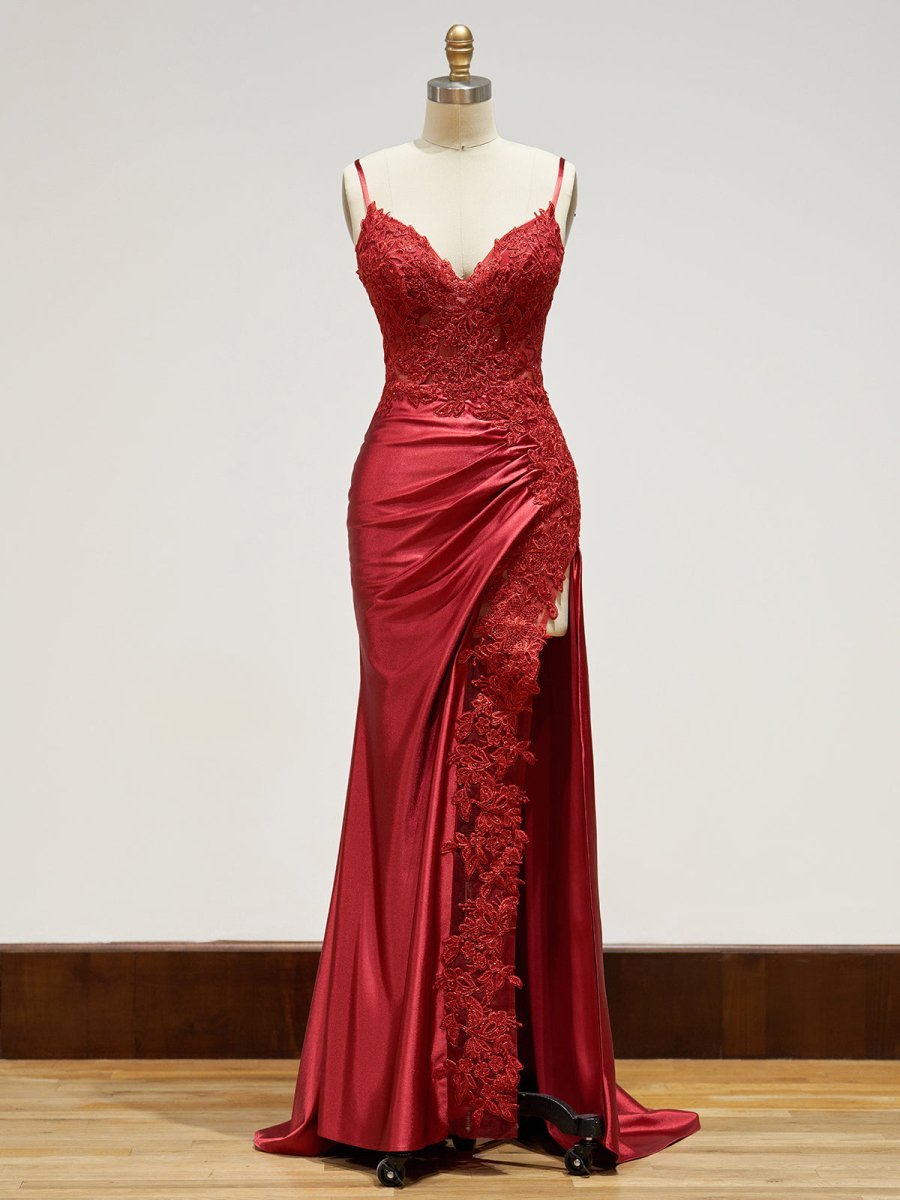 Off-Shoulder Lace Mermaid Prom Dress