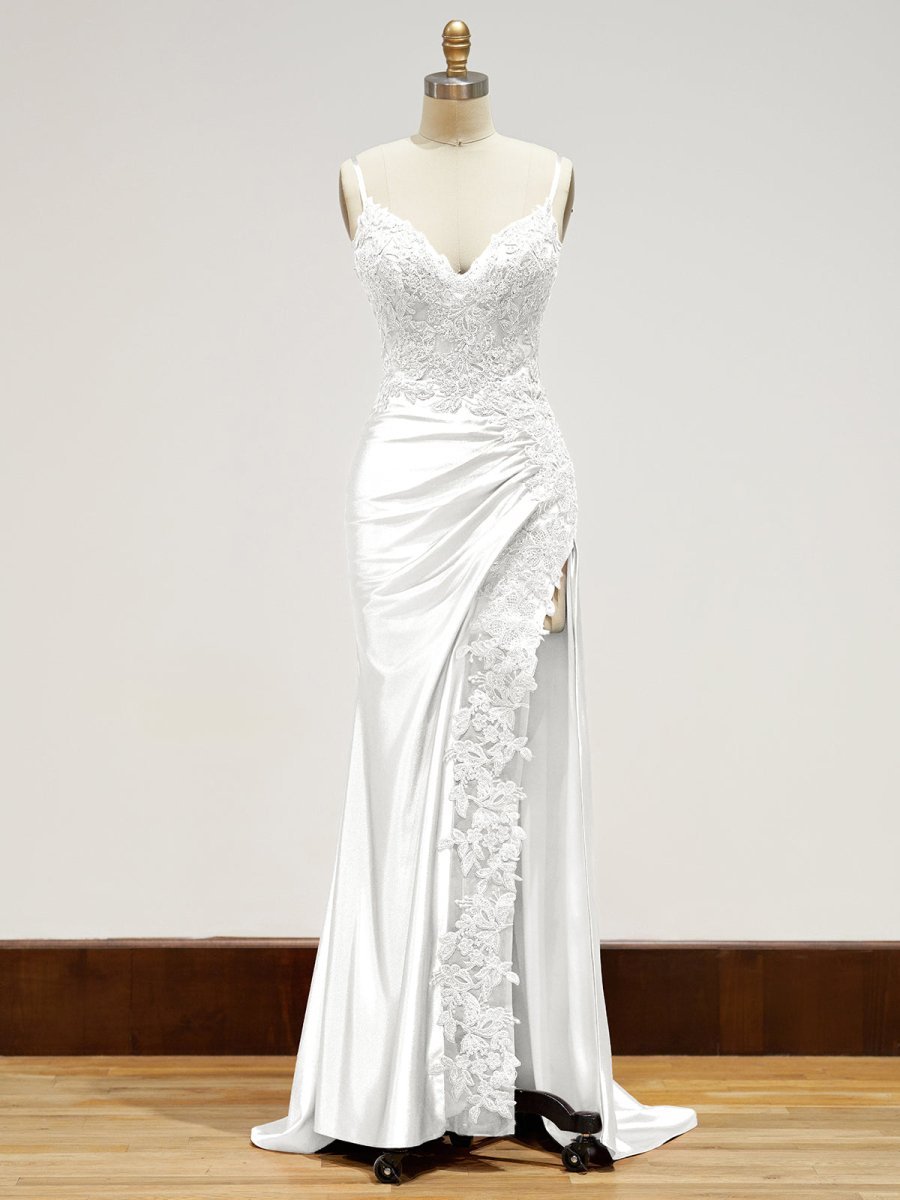 Off-Shoulder Lace Mermaid Prom Dress