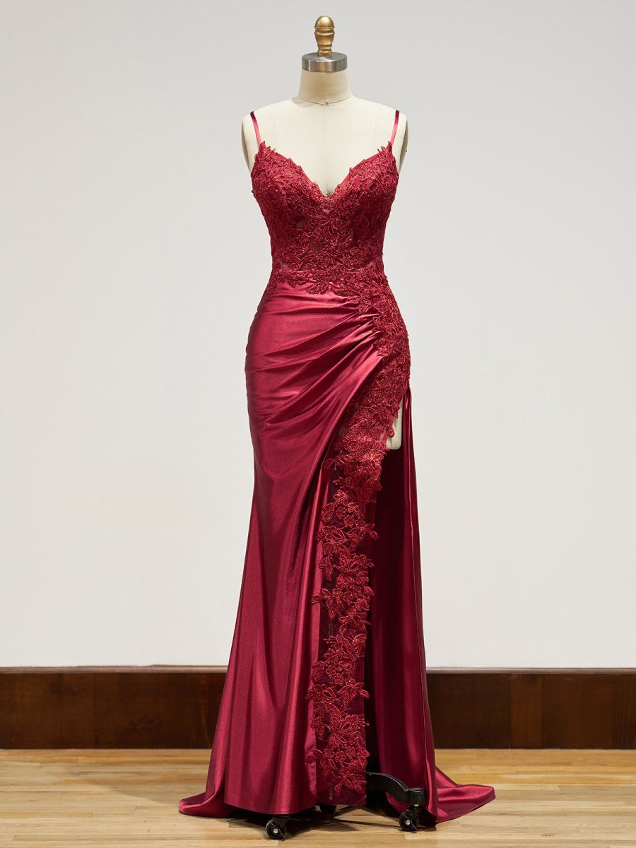 Off-Shoulder Lace Mermaid Prom Dress