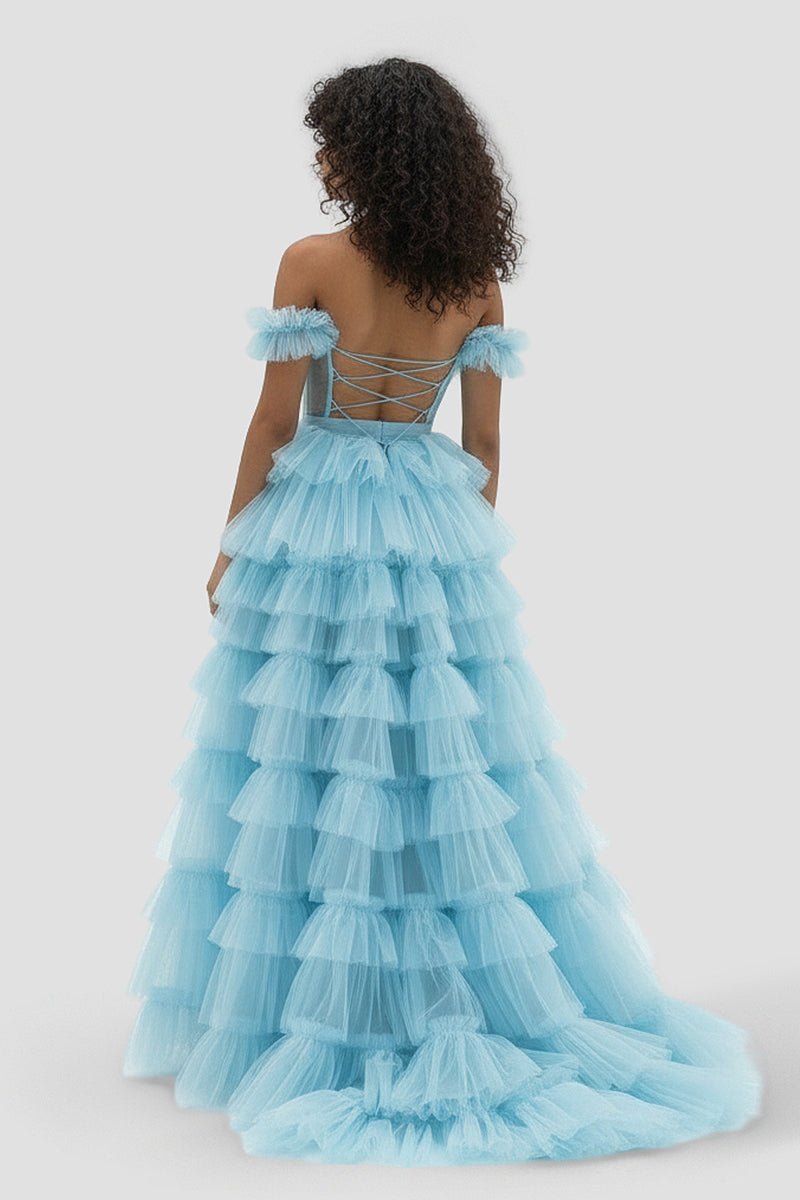 Off-Shoulder Chiffon Prom Dress