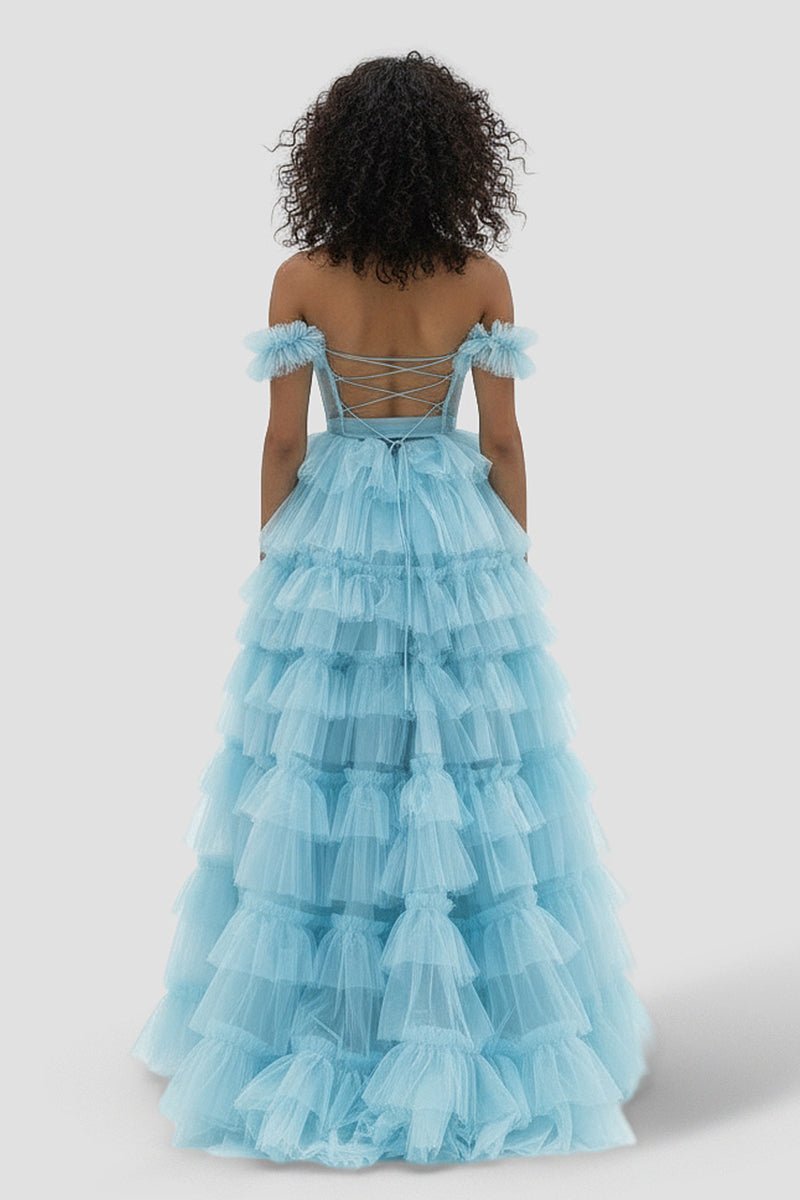 Off-Shoulder Chiffon Prom Dress