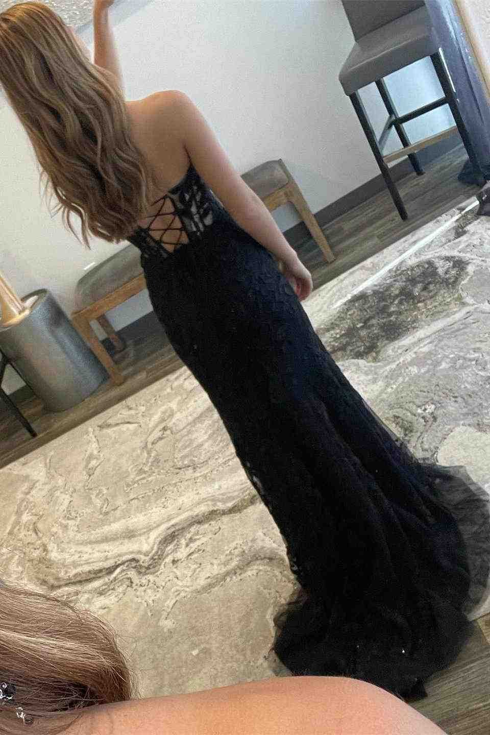Strapless Satin Mermaid Prom Dress