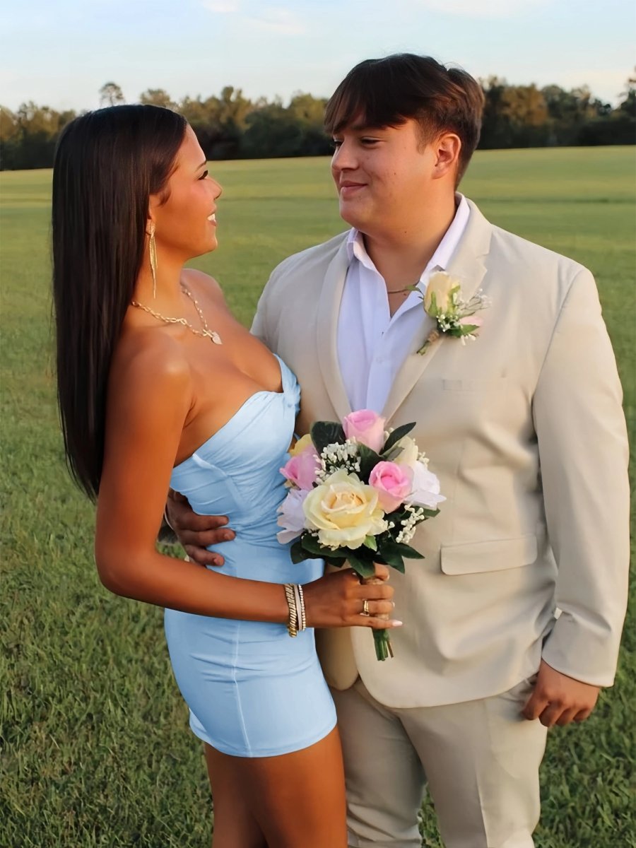 Strapless Fit and Flare Homecoming Dress