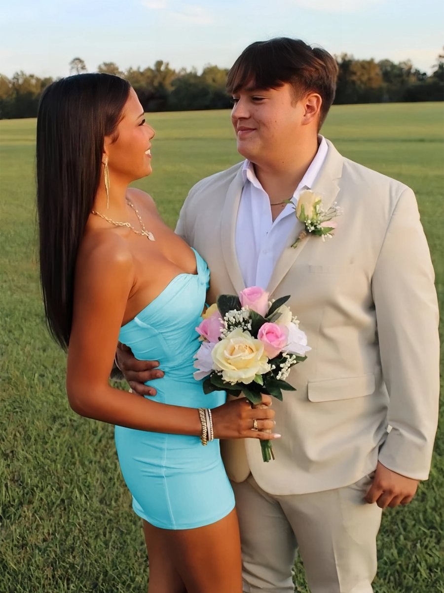 Strapless Fit and Flare Homecoming Dress