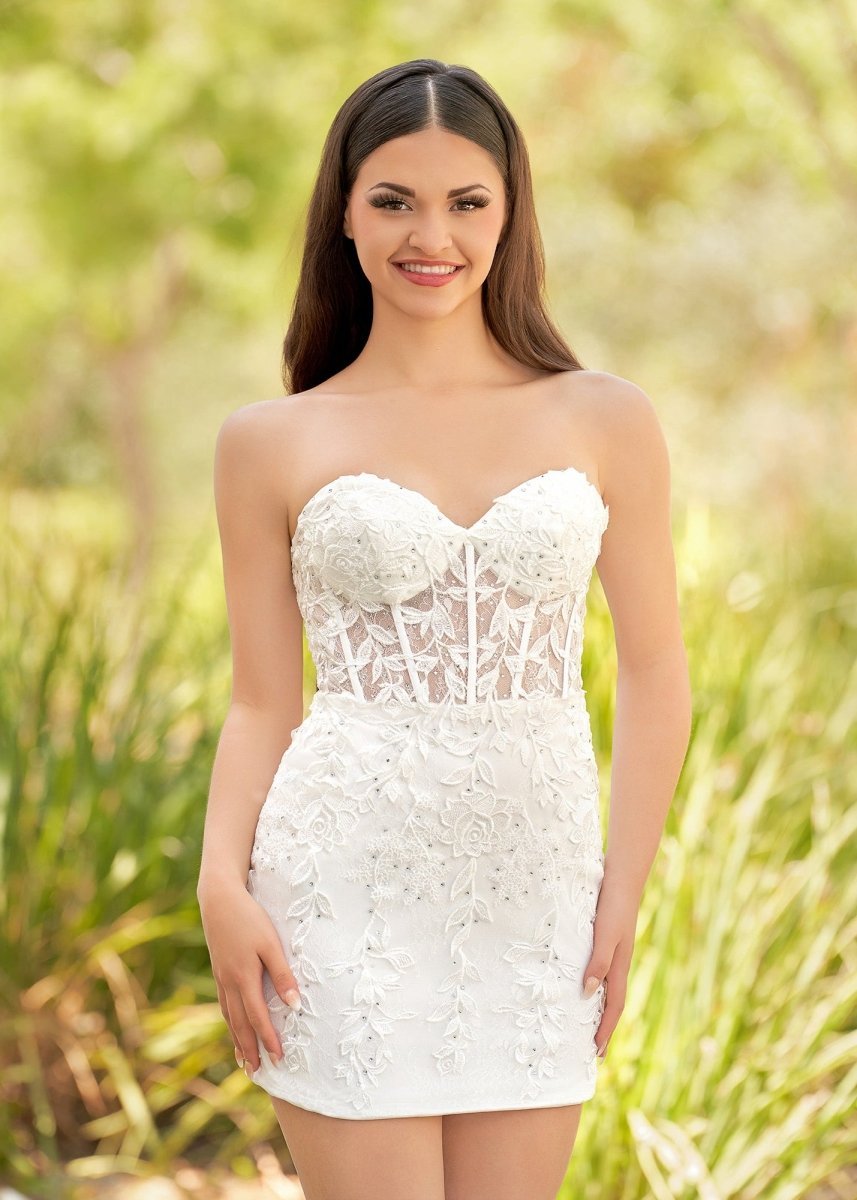 A-Line Satin Homecoming Dress