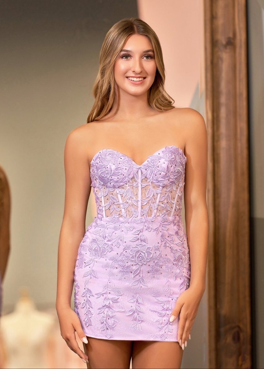 A-Line Satin Homecoming Dress