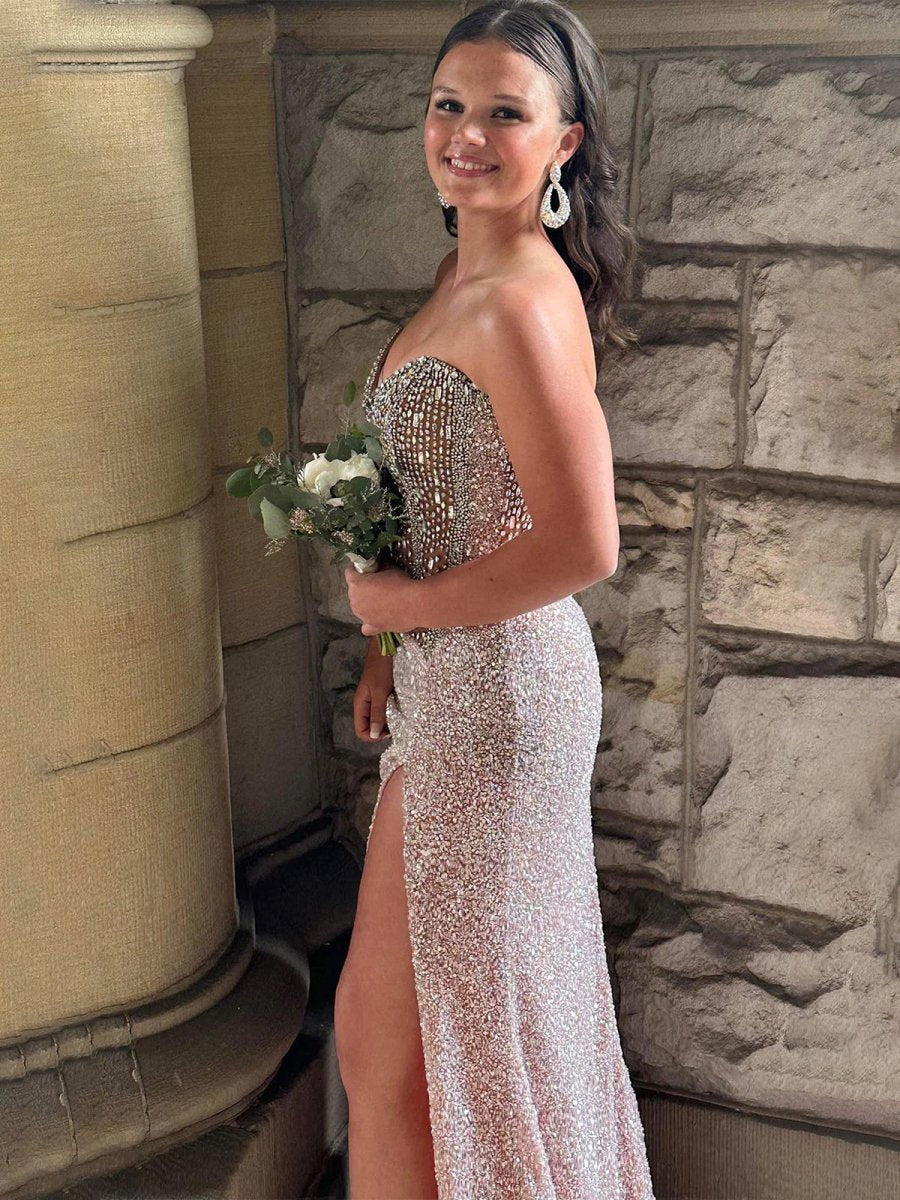 V-Neck Chiffon Mermaid Prom Dress