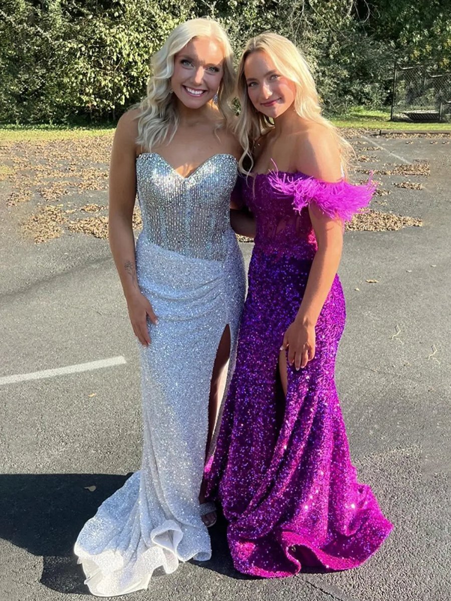 V-Neck Chiffon Mermaid Prom Dress