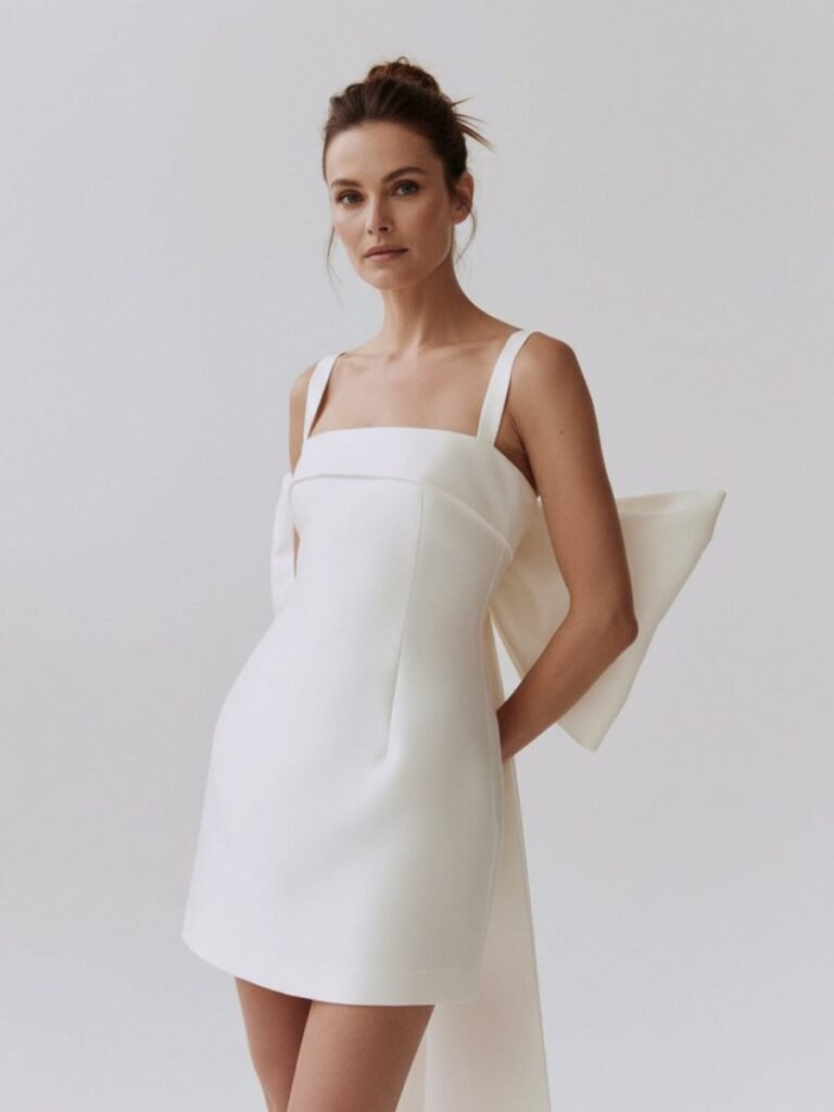 Off-Shoulder Satin Wedding Dress